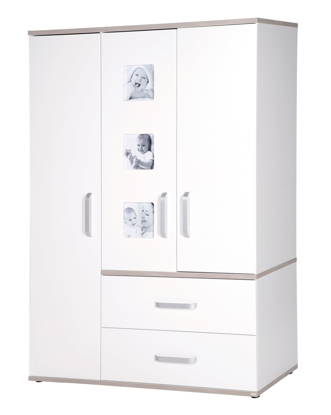 Children's Furniture Set 'Moritz', 3-Piece, with Children's Bed 70 x 140 cm, Changing Table & Cabinet, White – Cutout (10/13)