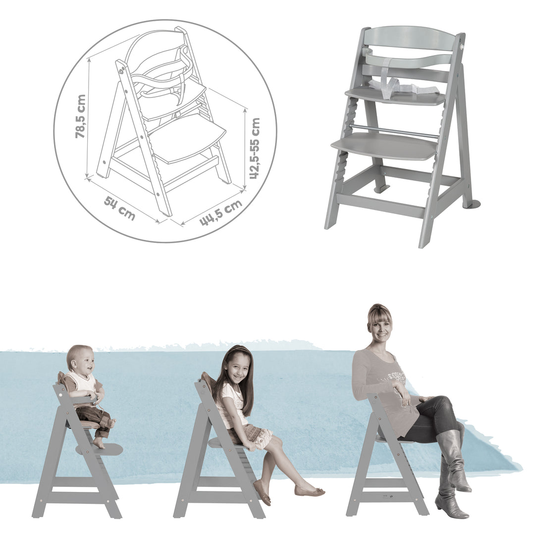 Trona set 2in1 'Born Up' - Trona evolutiva 'Sit Up' + elemento extraíble 'miffy® - Taupe – Infografía (8/11)