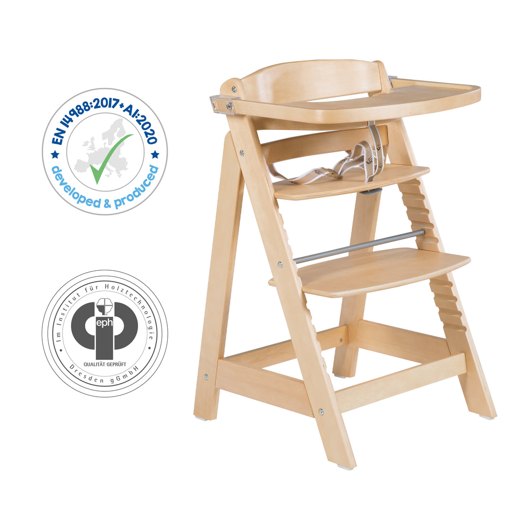Treppenhochstuhl Sit Up FUN + Essbrett + Sitzkissen miffy® - Holz natur – Infografik (7/14)