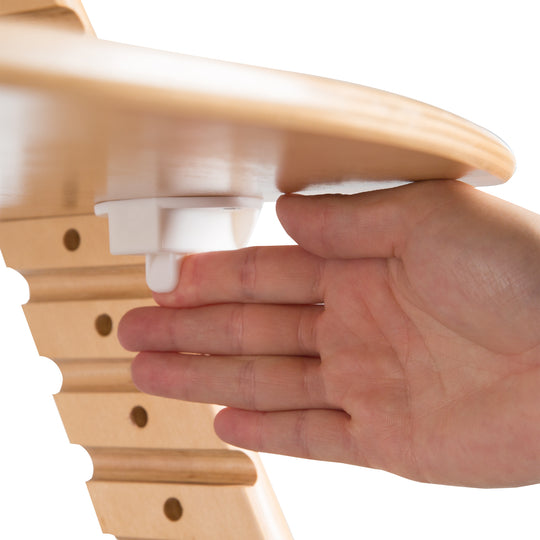 Seggiolone evolutivo 'Sit Up Click', che cresce con il bambino, innovativo chiusura a click, legno, color naturale – Foto di dettaglio (6/10)