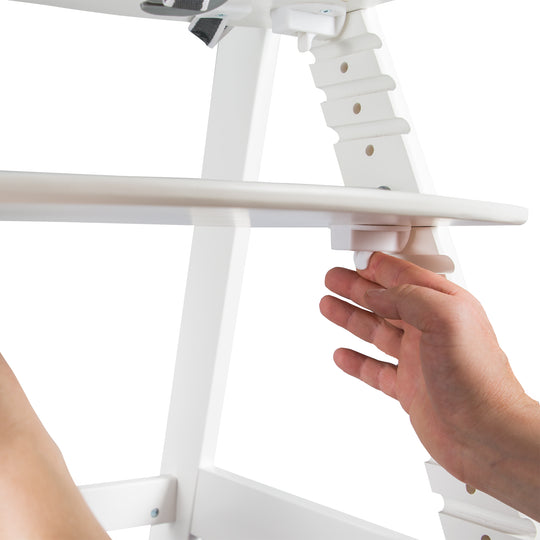 Seggiolone evolutivo 'Sit Up Click', che cresce con il bambino, innovativo chiusura a click, legno, bianco – Foto di dettaglio (3/10)