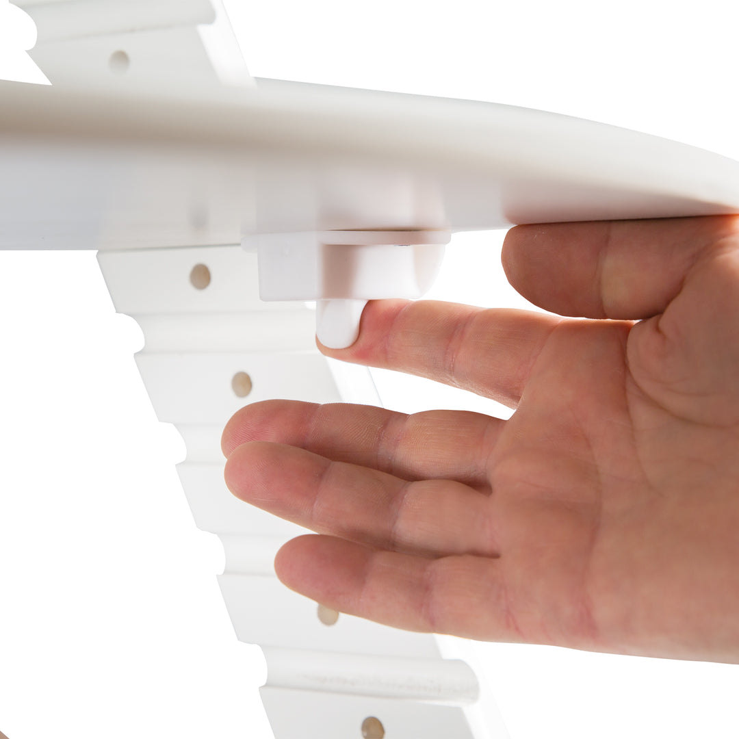 Seggiolone evolutivo 'Sit Up Click', che cresce con il bambino, innovativo chiusura a click, legno, bianco – Foto di dettaglio (4/10)