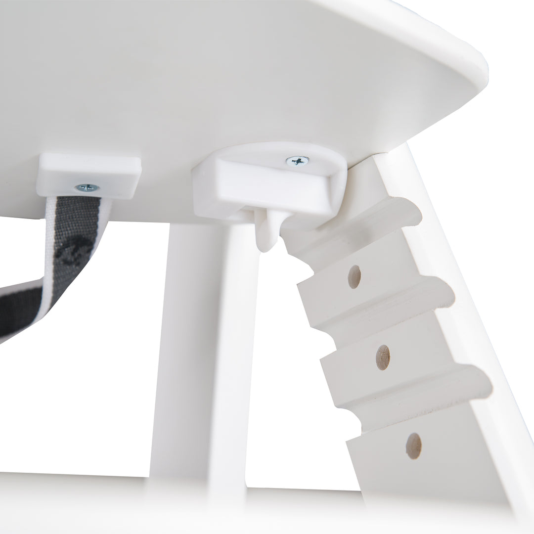 Seggiolone evolutivo 'Sit Up Click', che cresce con il bambino, innovativo chiusura a click, legno, bianco – Foto di dettaglio (5/10)