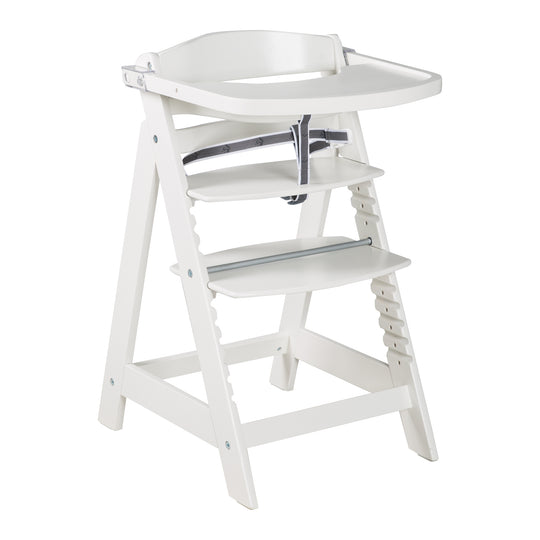 Step High Chair 'Sit Up Click & Fun', Feeding Tray & Bracket/Handle, Click Fastener, Grows with Your Child, White – Cutout (1/8)