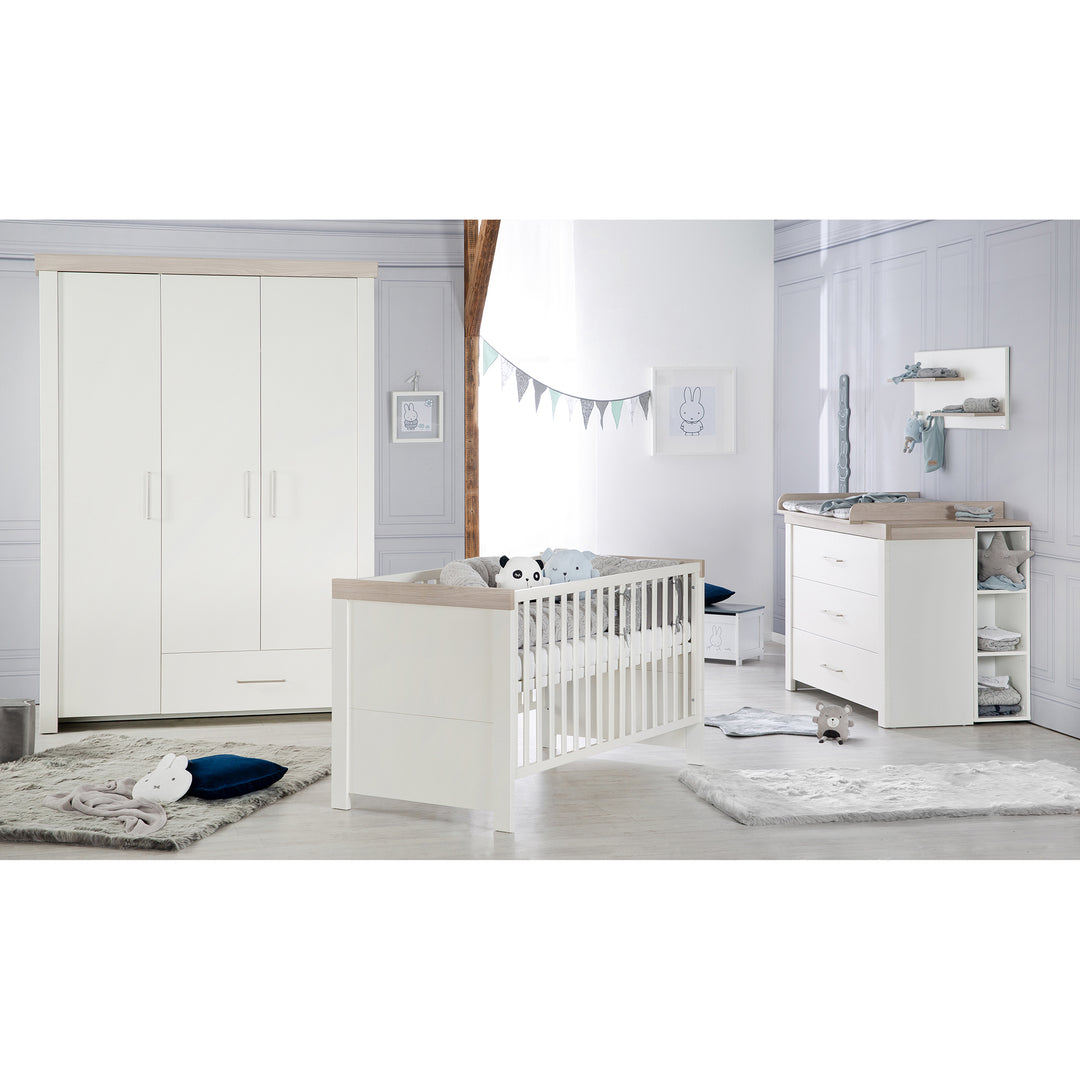 Room Set 'Lucy' 3-Piece, incl. Convertible Cot Bed 70 x 140, Changing Table & Cabinet 3-Door – Cutout (2/17)