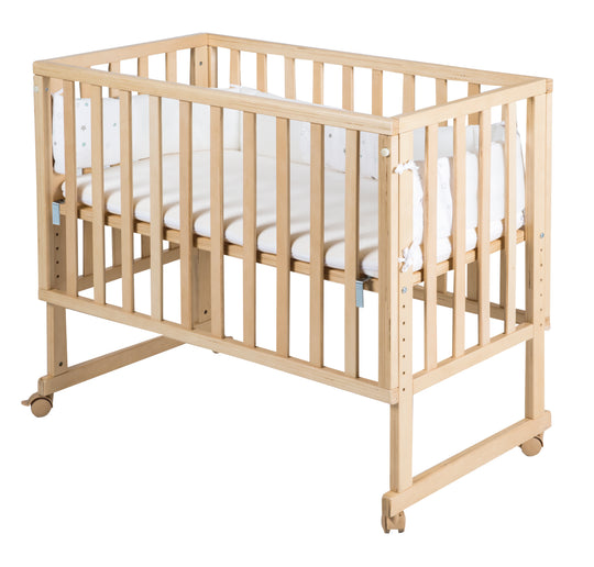 Culla 'safe asleep®' 3 in 1, 'Sternenzauber', lettino da co-sleeping, lettino & panca, naturale, incl. accessori – Ritaglio (4/11)