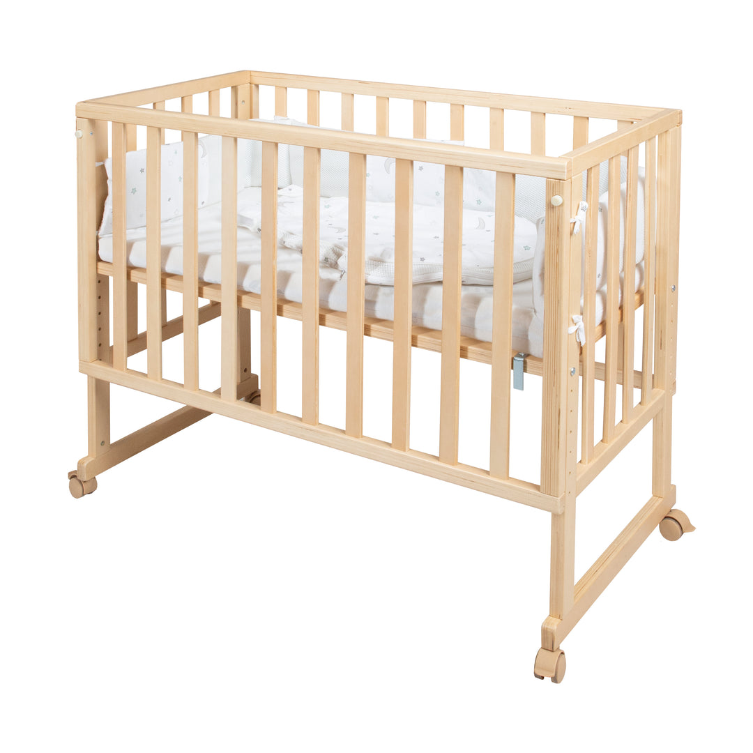 Culla 'safe asleep®' 3 in 1, 'Sternenzauber', lettino da co-sleeping, lettino & panca, naturale, incl. accessori – Ritaglio (5/11)