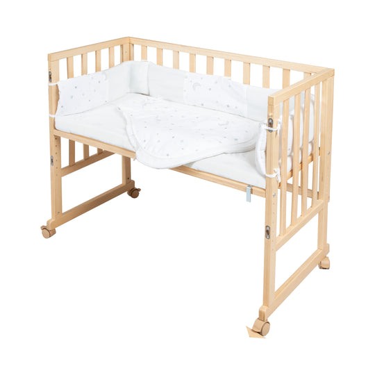 Culla 'safe asleep®' 3 in 1, 'Sternenzauber', lettino da co-sleeping, lettino & panca, naturale, incl. accessori – Ritaglio (7/11)