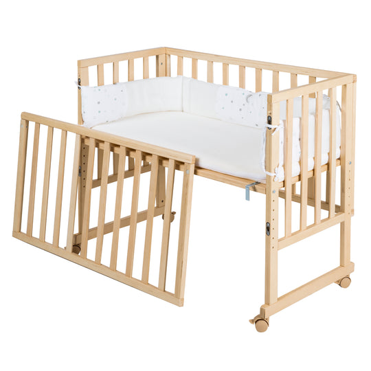 Culla 'safe asleep®' 3 in 1, 'Sternenzauber', lettino da co-sleeping, lettino & panca, naturale, incl. accessori – Ritaglio (8/11)