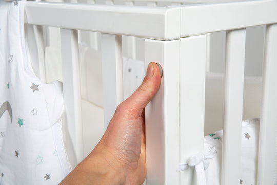 Culla 'safe asleep®' 3 in 1, 'Sternenzauber', lettino da co-sleeping bianco, lettino & panca, incl. accessori – Foto di dettaglio (7/11)