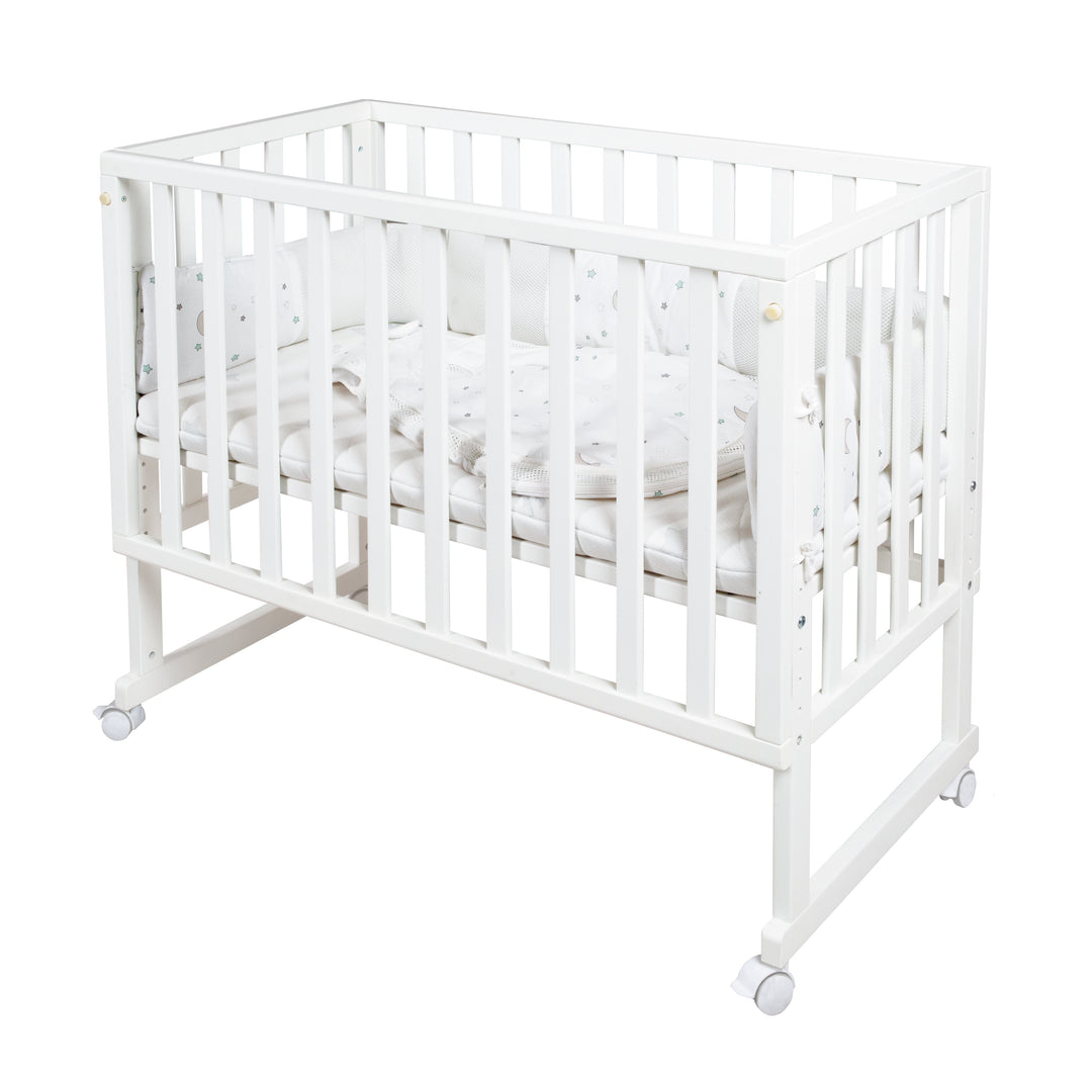 Culla 'safe asleep®' 3 in 1, 'Sternenzauber', lettino da co-sleeping bianco, lettino & panca, incl. accessori – Ritaglio (5/11)