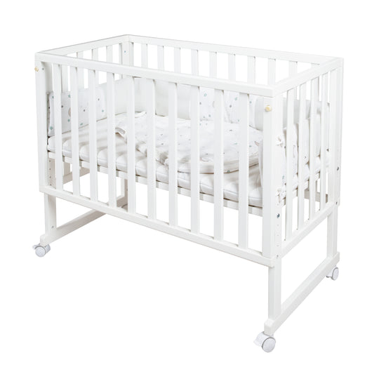Culla 'safe asleep®' 3 in 1, 'Sternenzauber', lettino da co-sleeping bianco, lettino & panca, incl. accessori – Ritaglio (5/11)