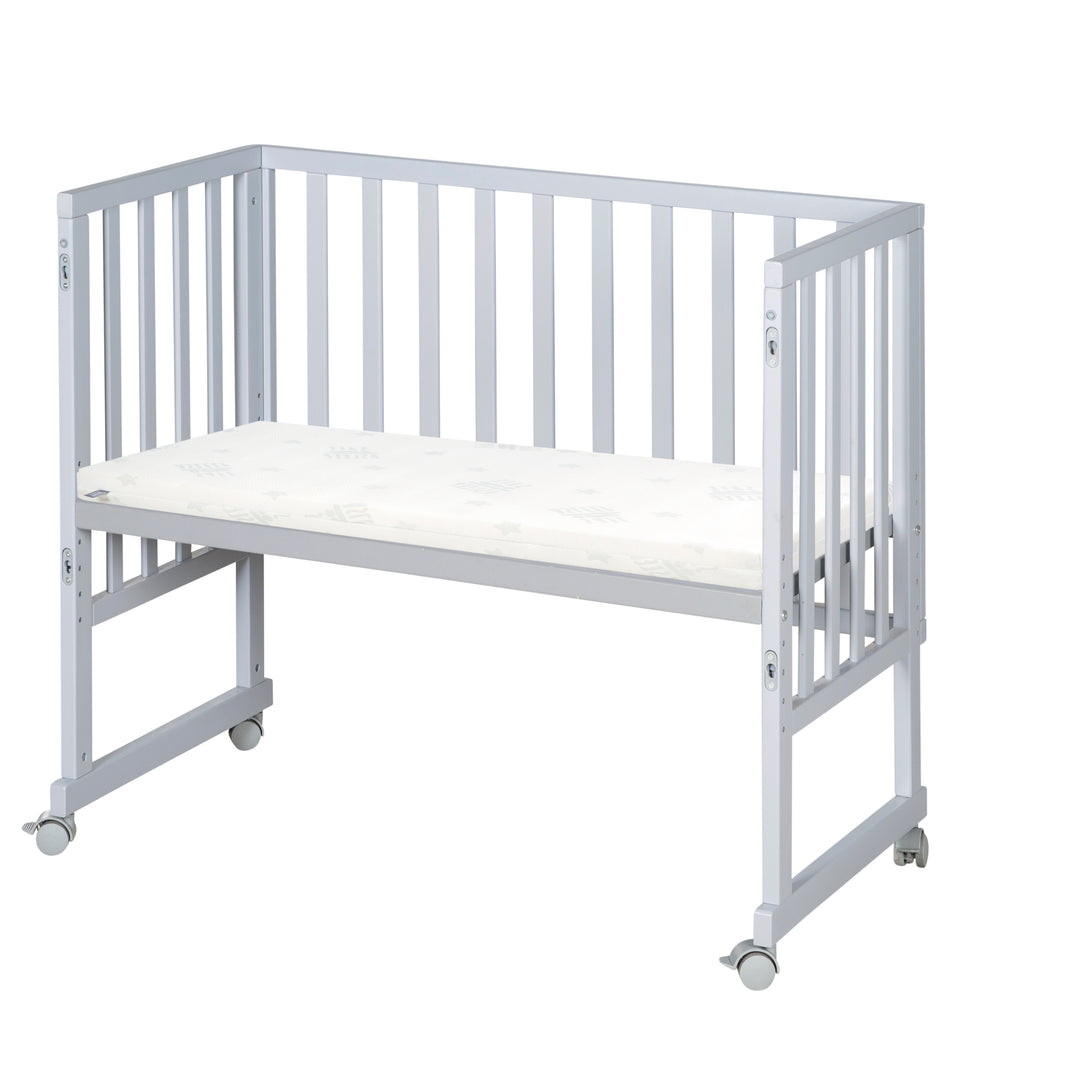 Nursery & Bedside Crib 3in1 with Barrier + Mattress - Wood Taupe – Cutout (4/18)