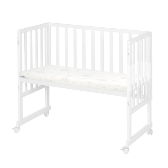 Nursery & Bedside Crib 3in1 with Barrier + Mattress - Wood White – Product Image (4/18)