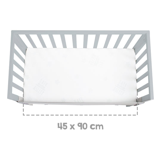 Bedside Crib 2in1 'safe asleep®' with Barrier & Mattress - For All Parent Bed Heights - Wood Taupe – Infographic (11/15)