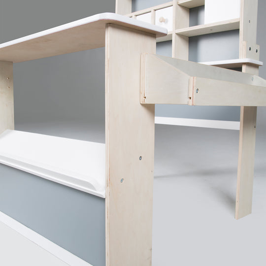 Marchande pour enfants, marchande en bois, stand de vente avec comptoir et comptoir latéral – Photo de détail (10/17)