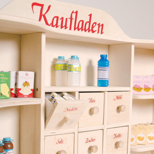 Play Shop, Large Play Shop, Wood Natural, Sales Stand 6 Drawers, Counter, Side Counter – Detail Image (10/15)