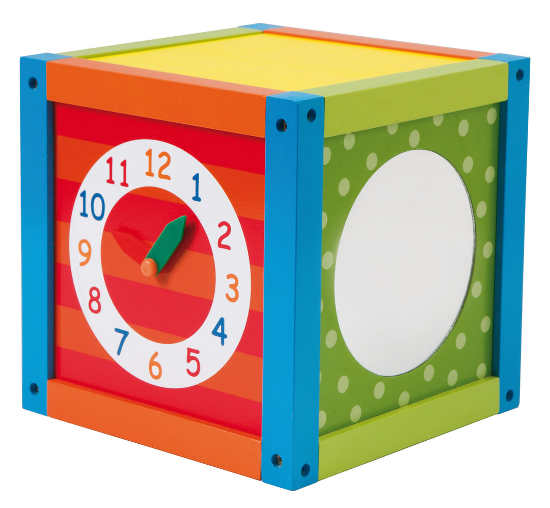 Centre de jeu 'cube d'activités', cube de motricité, avec boucle de motricité, pédagogique éléments d'apprentissage, bois – Détourage (4/4)