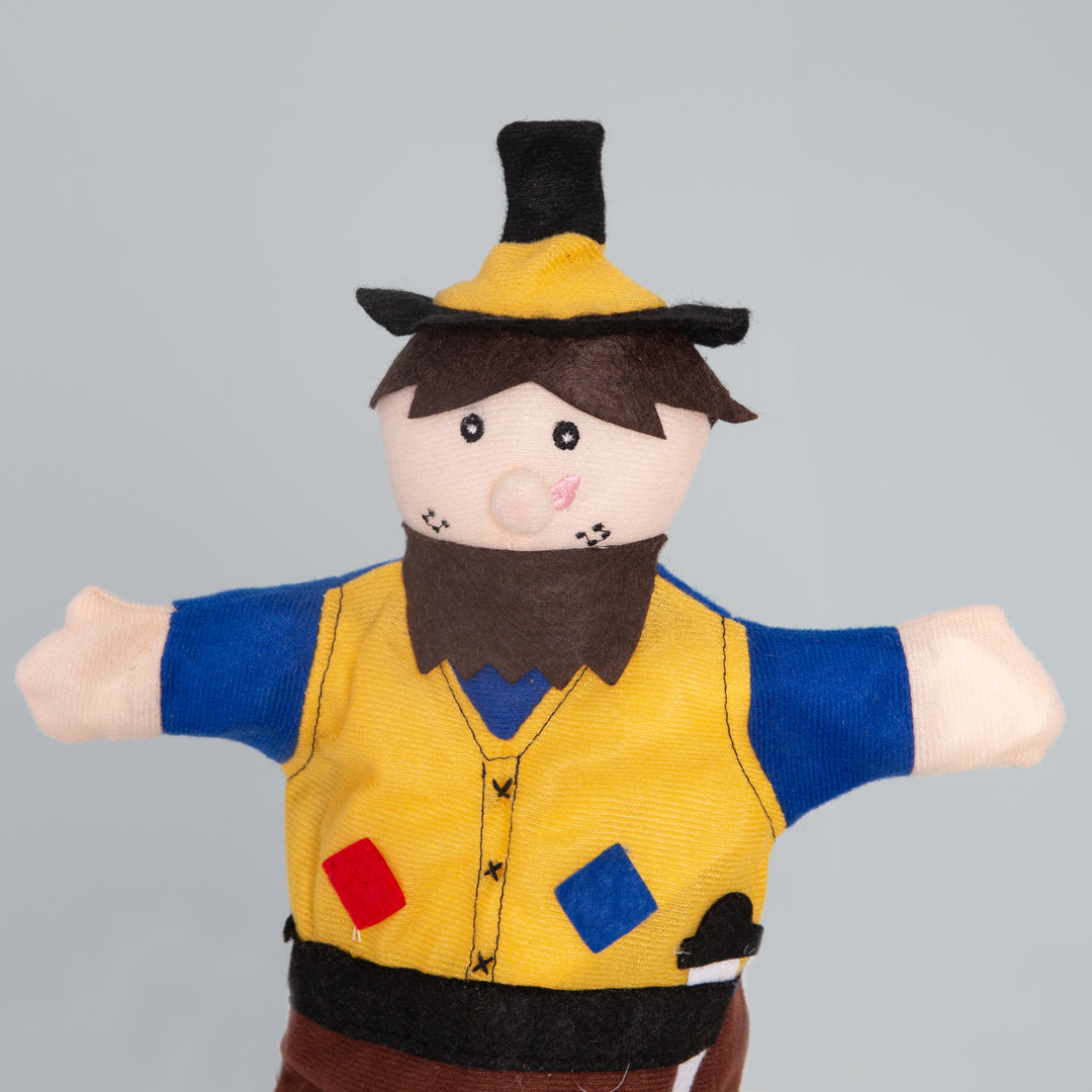 Kasperlefiguren Made of Fabric, Handpuppenset 6-Piece, Kasperpuppen for Puppet Theatre & Role Play – Detail Image (7/17)