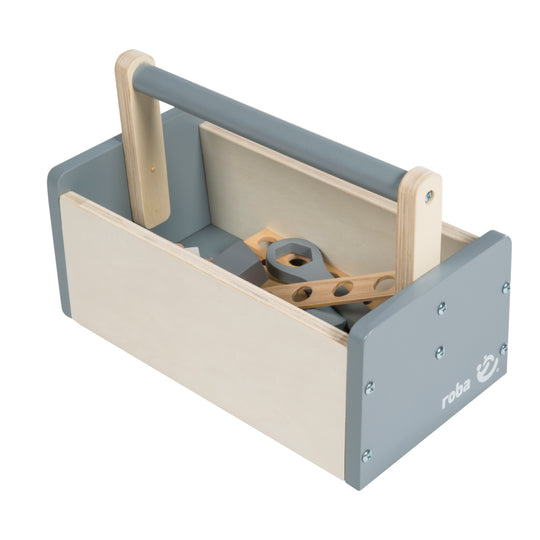 Boîte à outils pour enfants, coffret d'outils en bois, set de construction en bois avec 22pièces outil – Détourage (3/18)