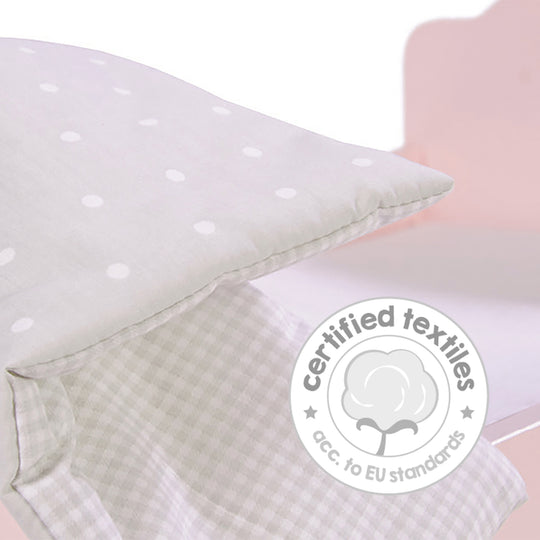 Doll's Bed 'Prinzessin Sophie', incl. Textile Accessories, Bedding & Canopy – Infographic (2/6)