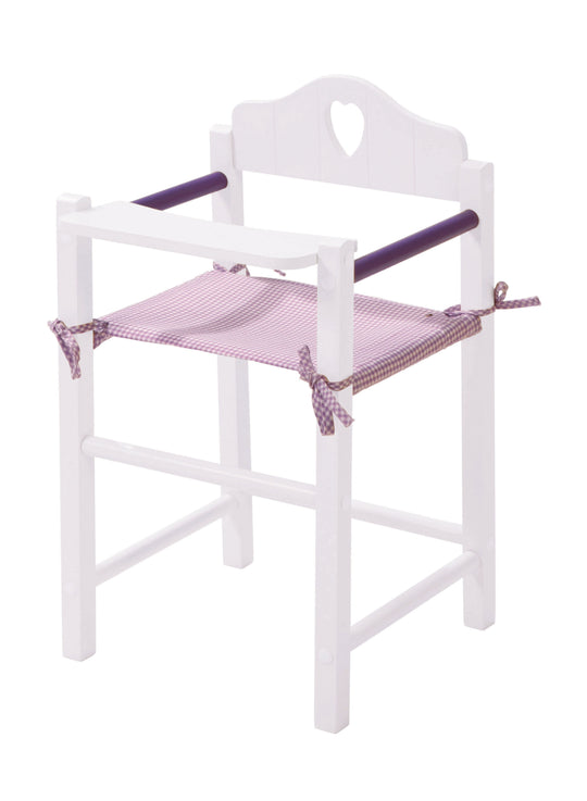 Seggiolone per bambole 'Fienchen', sedia per bambole per neonati e bambini, accessori per bambole bianco laccato – Ritaglio (1/4)