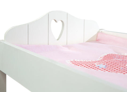 Doll's Dresser & -Bett in a, 'Fienchen', incl. Textile Accessories, White Lacquered – Detail Image (2/6)