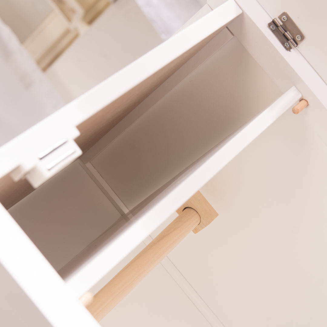 Doll's Wardrobe 'Stella', for Storing from Doll's Clothes & Accessories, White Lacquered – Detail Image (5/7)