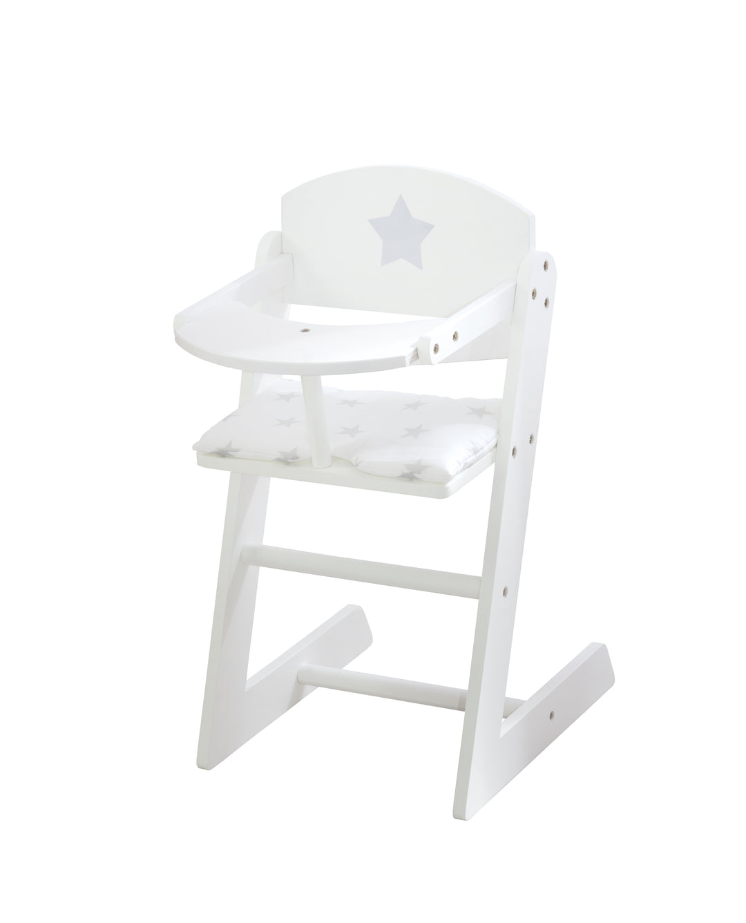 Chaise haute de poupée 'Stella', blanc chaise de poupée en bois pour poupons – Détourage (1/6)