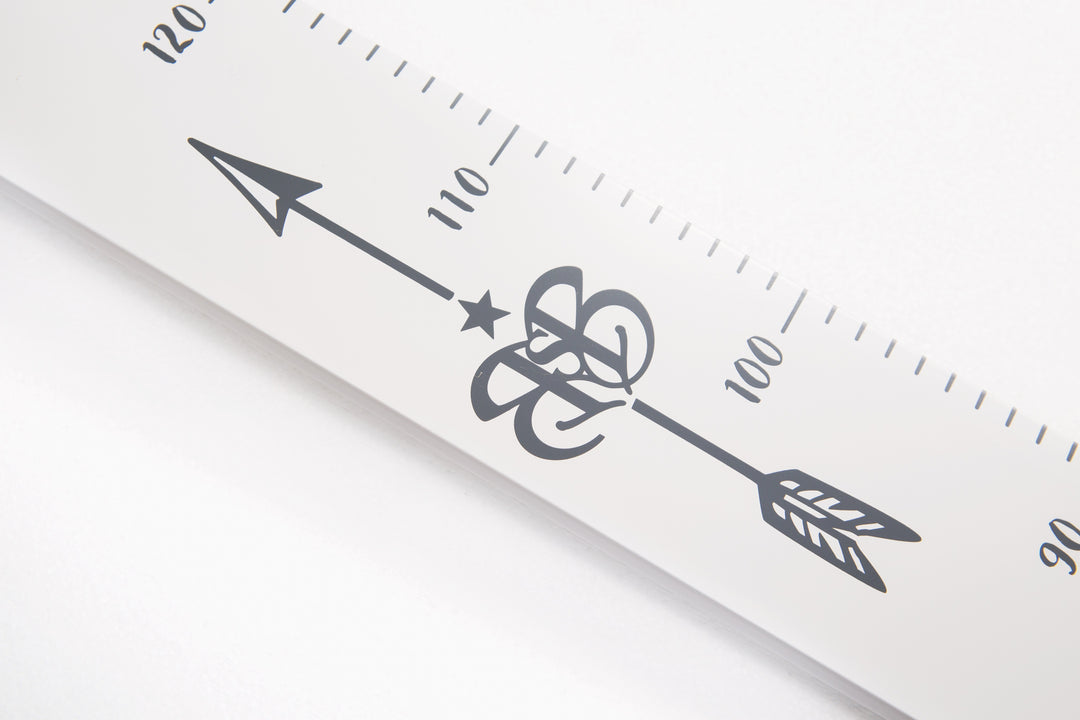Height Chart 'Rock Star Baby' with Print, Scale to 150 cm for Children, White/Anthracite – Product Image (3/4)