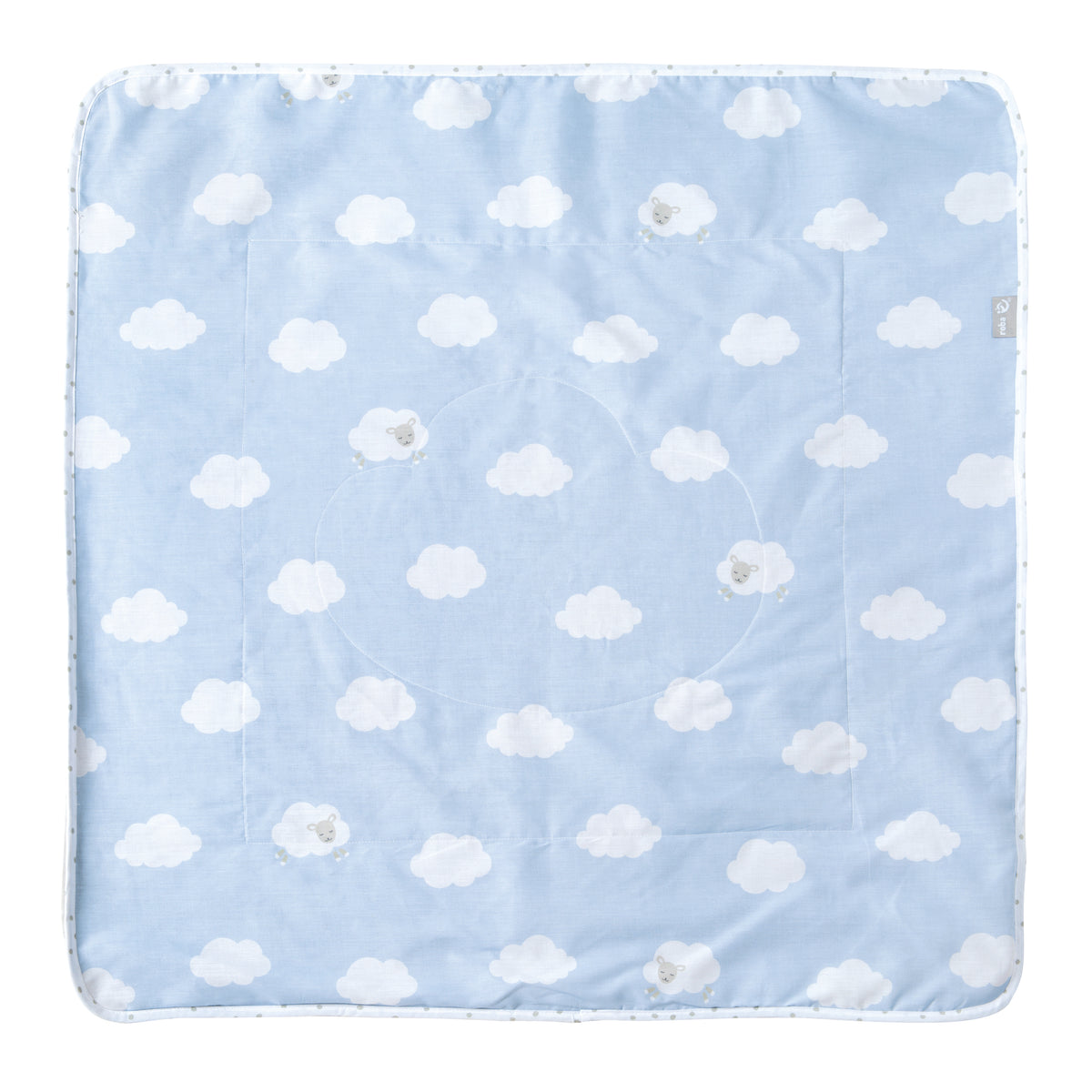 Copertina per neonati 'Piccola Nuvola blu', 2lati: 1x super morbido, caldo & morbido, 1x 100 % cotone – Foto del prodotto (1/5)